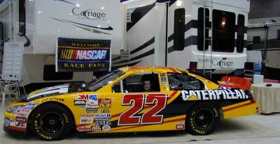 Jim in Nascar 2003 winning car